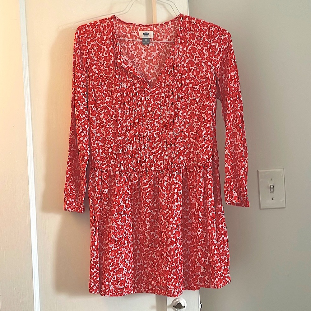 Old Navy Breezy Summer Long Sleeve Poppy Print Dress 🌹